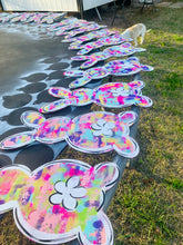 Load image into Gallery viewer, Colorful bunny door hanger 21”