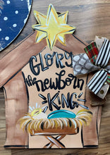 Load image into Gallery viewer, Manger door hanger with bow