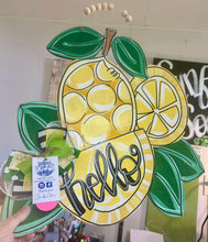Load image into Gallery viewer, Lemon Door Hanger, can be personalized