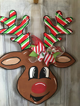 Load image into Gallery viewer, Reindeer colorful door hanger