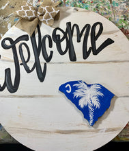 Load image into Gallery viewer, Welcome “shiplap” door hanger for interchangeable attachments