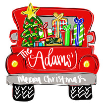 Load image into Gallery viewer, Truck with Christmas gifts door hanger