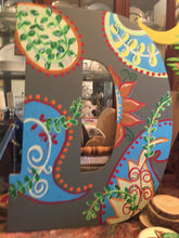Load image into Gallery viewer, Grey with paisley single letter door hanger