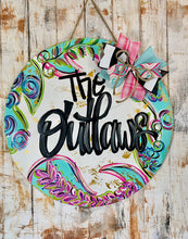 Load image into Gallery viewer, Personalized paisley door hanger