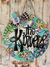 Load image into Gallery viewer, Personalized paisley door hanger