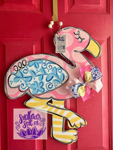 Load image into Gallery viewer, Flamingo with Chinoiserie wing, 22”
