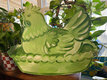 Load image into Gallery viewer, Hen on a nest door hanger, farmhouse, vintage, Jadeite
