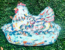 Load image into Gallery viewer, Colorful Hen on a Nest door hanger
