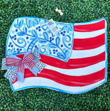 Load image into Gallery viewer, Preppy patriotic , chinoiserie American Flag
