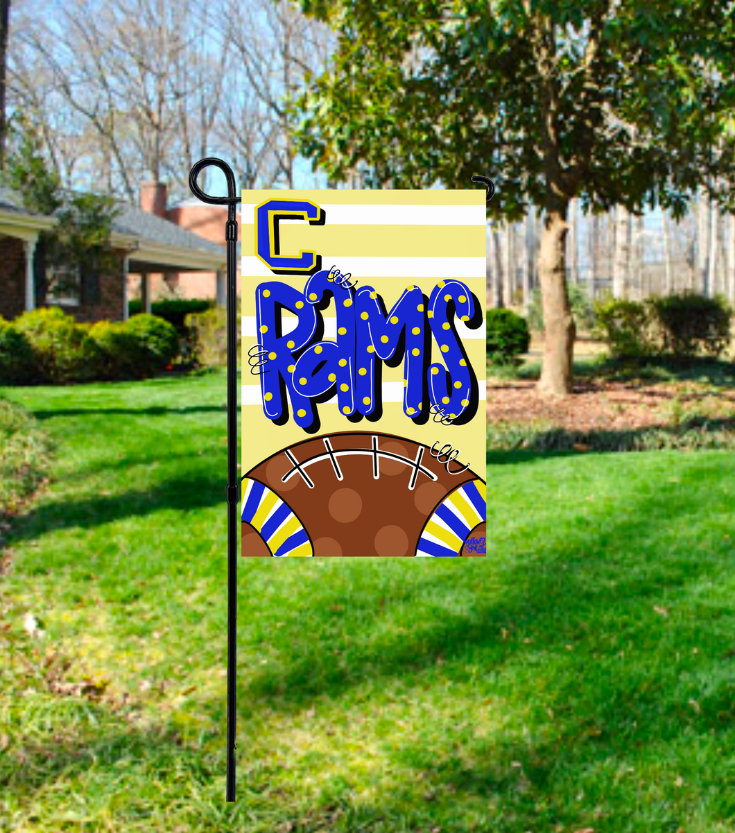 Rams garden flag
