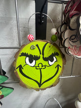 Load image into Gallery viewer, Green monster 5” hand painted ornament
