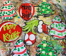 Load image into Gallery viewer, Green monster 5” hand painted ornament
