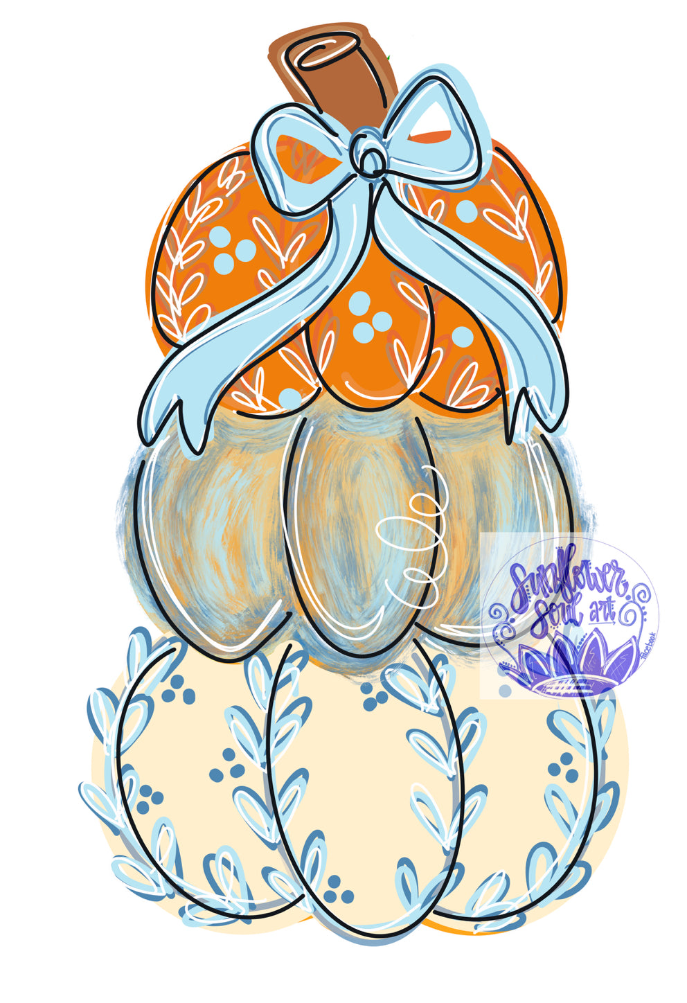 Coquette pumpkin stack, preppy