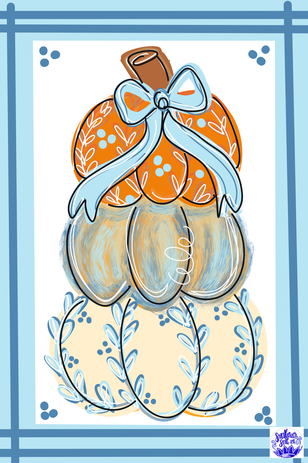 Coquette pumpkin stack garden flag