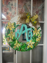Load image into Gallery viewer, Daffodil single monogram door hanger, 20”
