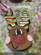 Load image into Gallery viewer, Reindeer Hand Painted Ornament
