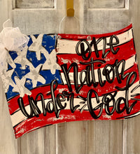 Load image into Gallery viewer, American Flag door hanger, patriotic
