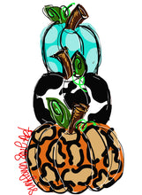 Load image into Gallery viewer, Stacked pumpkins door hanger
