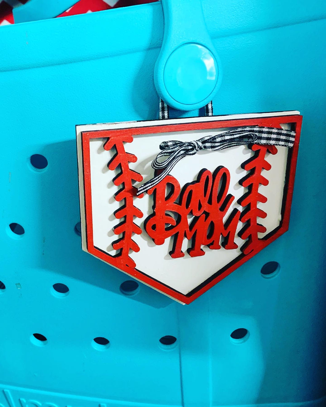 Baseball or softball home plate bag tag