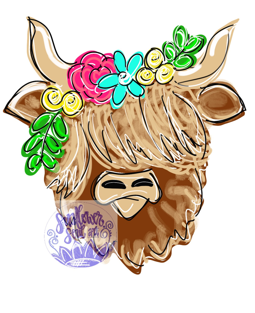 Template Highland Cow